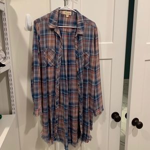 Anthropologie Cloth & Stone Button Down Shirt Long